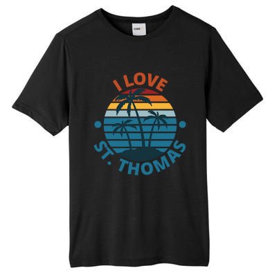 I Love The Heart Of St Thomas Gift Tall Fusion ChromaSoft Performance T-Shirt