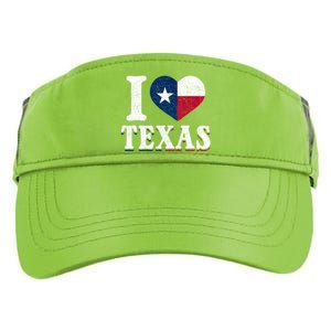 I Love Texas Flag Heart Proud Patriotic Texan Texas Great Gift Adult Drive Performance Visor