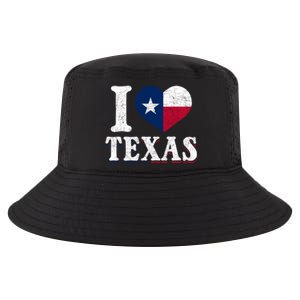 I Love Texas Flag Heart Proud Patriotic Texan Texas Great Gift Cool Comfort Performance Bucket Hat