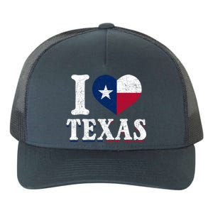 I Love Texas Flag Heart Proud Patriotic Texan Texas Great Gift Yupoong Adult 5-Panel Trucker Hat