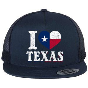 I Love Texas Flag Heart Proud Patriotic Texan Texas Great Gift Flat Bill Trucker Hat