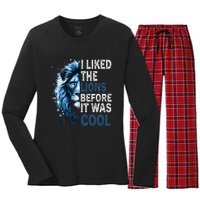 I Liked The Lions Before It Was Cool Women's Long Sleeve Flannel Pajama Set 