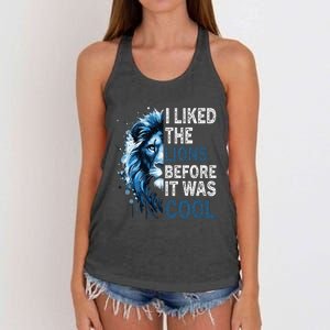 I Liked The Lions Before It Was Cool Women's Knotted Racerback Tank