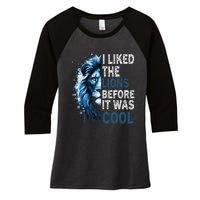 I Liked The Lions Before It Was Cool Women's Tri-Blend 3/4-Sleeve Raglan Shirt