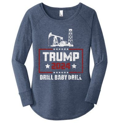 I Love Trump 2024 Drill Baby Drill Women's Perfect Tri Tunic Long Sleeve Shirt