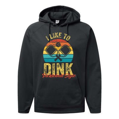 I Like To Dink Pickleball Performance Fleece Hoodie