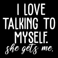 I Love Talking To Myself She Gets Me Funny Flatbill Hat