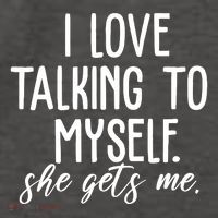 I Love Talking To Myself She Gets Me Funny Vector Backpack