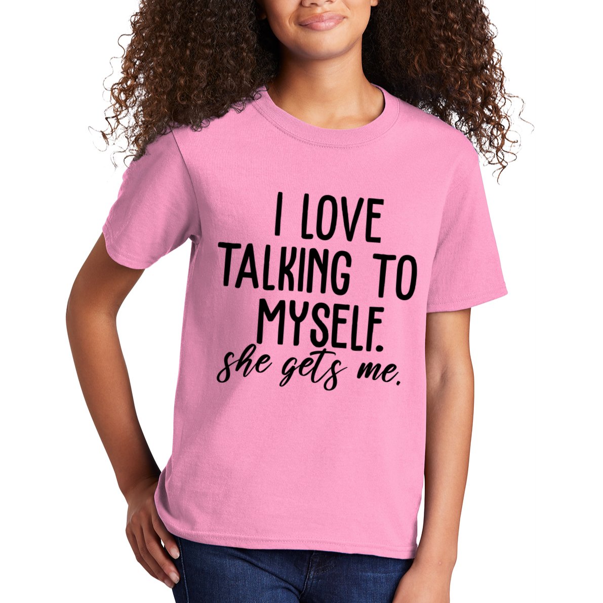 I Love Talking To Myself She Gets Me Funny Kids T-Shirt