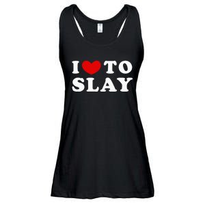 I Love To Slay I Slay Ladies Essential Flowy Tank