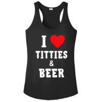 I Love Titties And Beer Funny Tittes And Beer Lovers Ladies PosiCharge Competitor Racerback Tank