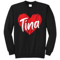 I Love Tina Heart Personalized Name Tina Sweatshirt