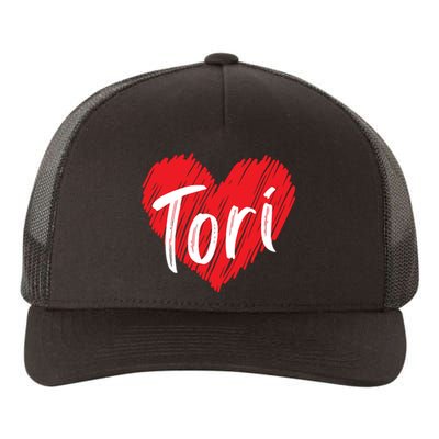 I Love Tori Heart First Name Tori Yupoong Adult 5-Panel Trucker Hat