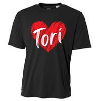 I Love Tori Heart First Name Tori Cooling Performance Crew T-Shirt