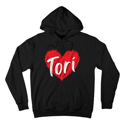 I Love Tori Heart First Name Tori Hoodie