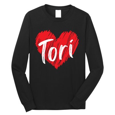 I Love Tori Heart First Name Tori Long Sleeve Shirt