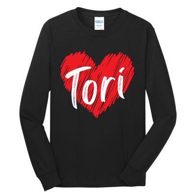 I Love Tori Heart First Name Tori Tall Long Sleeve T-Shirt