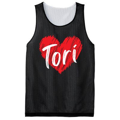 I Love Tori Heart First Name Tori Mesh Reversible Basketball Jersey Tank