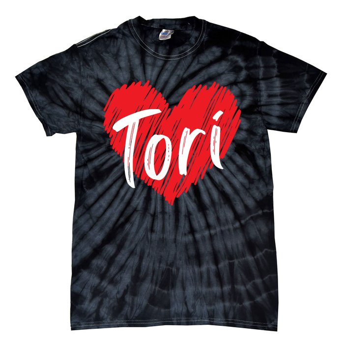 I Love Tori Heart First Name Tori Tie-Dye T-Shirt