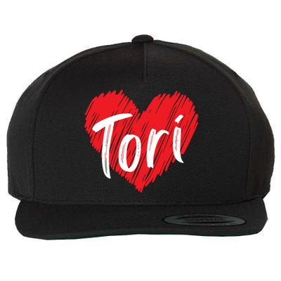 I Love Tori Heart First Name Tori Wool Snapback Cap