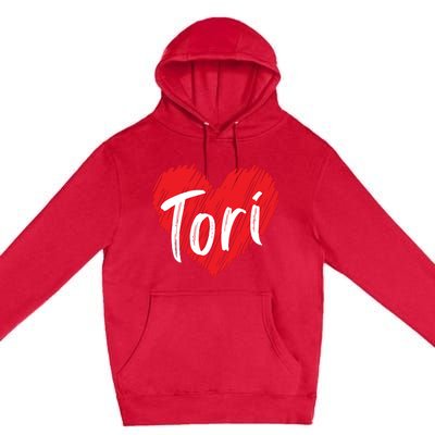 I Love Tori Heart First Name Tori Premium Pullover Hoodie