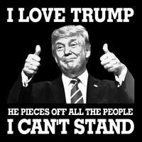 I Love Trump He Pieces Off All The People I Cant Stand 16 in Basic Backpack