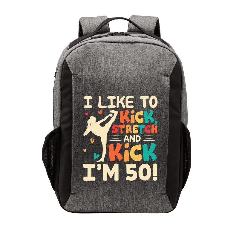 I Like To Kick Stretch And Kick IM 50 50th Birthday Vector Backpack
