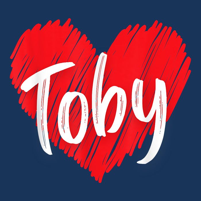 I Love Toby Heart Personalized Name Toby Button