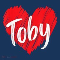 I Love Toby Heart Personalized Name Toby 16 in Basic Backpack