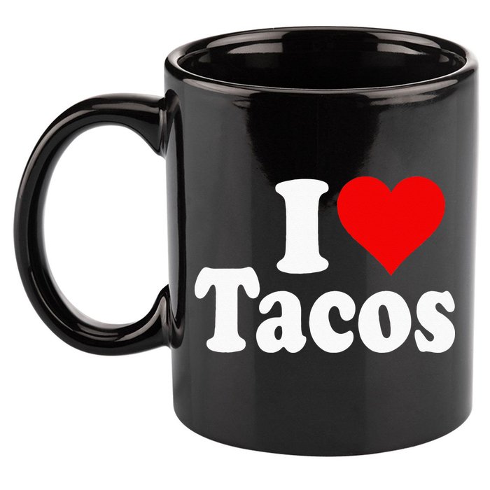 I LOVE TACOS I HEART TACOS 11oz C Handle Ceramic Mug