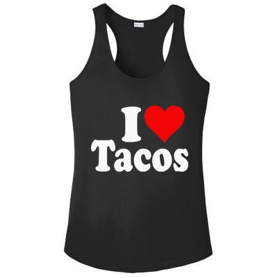 I LOVE TACOS I HEART TACOS Ladies PosiCharge Competitor Racerback Tank