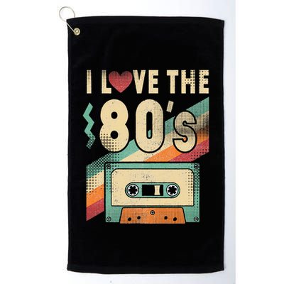 I Love The 80s 80s Vintage Clothes For Women And Men Golf Towel