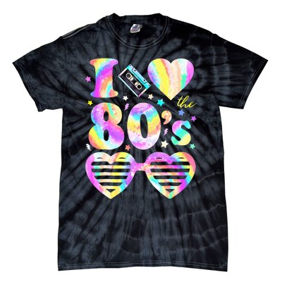 I love The 80'S 80's 90's costume Party Tie-Dye T-Shirt