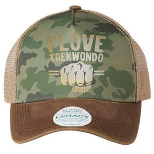 I Love Taekwondo Player Martial Artist Martial Arts Tkd Gift Legacy Tie Dye Trucker Hat