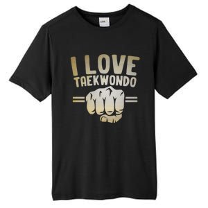 I Love Taekwondo Player Martial Artist Martial Arts Tkd Gift Tall Fusion ChromaSoft Performance T-Shirt