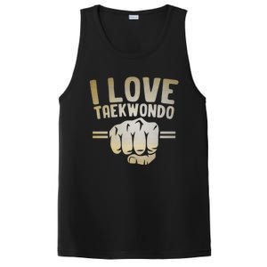 I Love Taekwondo Player Martial Artist Martial Arts Tkd Gift PosiCharge Competitor Tank