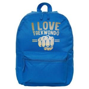 I Love Taekwondo Player Martial Artist Martial Arts Tkd Gift 16 in Basic Backpack