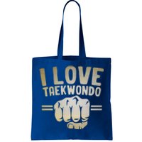 I Love Taekwondo Player Martial Artist Martial Arts Tkd Gift Tote Bag