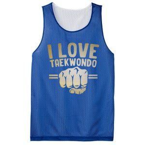 I Love Taekwondo Player Martial Artist Martial Arts Tkd Gift Mesh Reversible Basketball Jersey Tank