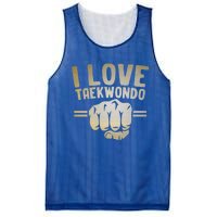 I Love Taekwondo Player Martial Artist Martial Arts Tkd Gift Mesh Reversible Basketball Jersey Tank