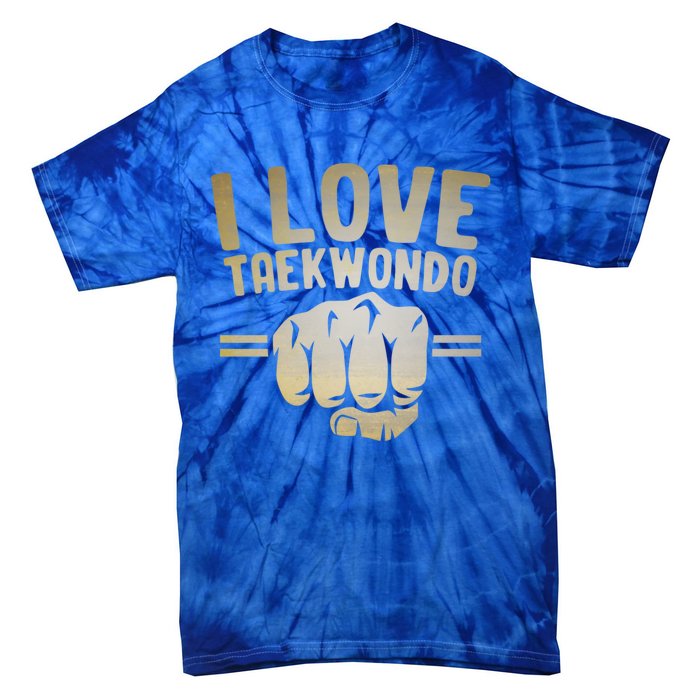 I Love Taekwondo Player Martial Artist Martial Arts Tkd Gift Tie-Dye T-Shirt