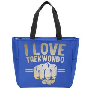 I Love Taekwondo Player Martial Artist Martial Arts Tkd Gift Zip Tote Bag