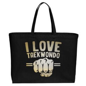 I Love Taekwondo Player Martial Artist Martial Arts Tkd Gift Cotton Canvas Jumbo Tote