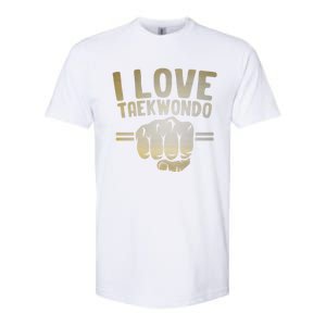 I Love Taekwondo Player Martial Artist Martial Arts Tkd Gift Softstyle CVC T-Shirt