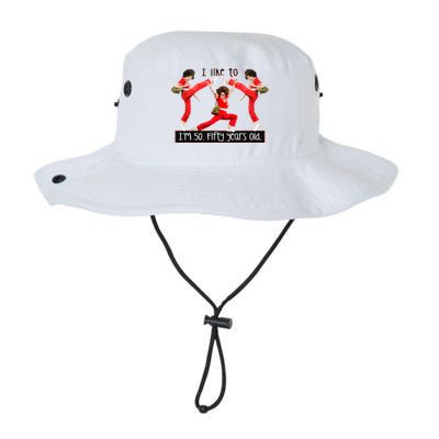 I Like To Kick Stretch And Kick IM 50 Fifty Years Old Bucket Hat