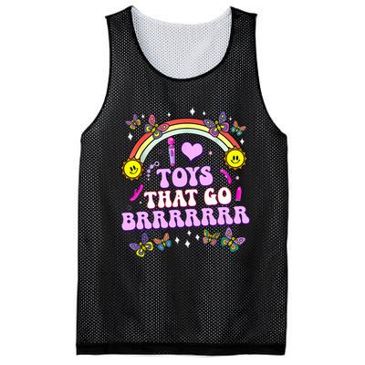 I Love Toys That Go Brrr Funny Inappropriate Adult Humor Mesh Reversible Basketball Jersey Tank