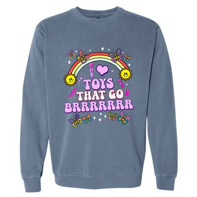 I Love Toys That Go Brrr Funny Inappropriate Adult Humor Garment-Dyed Sweatshirt