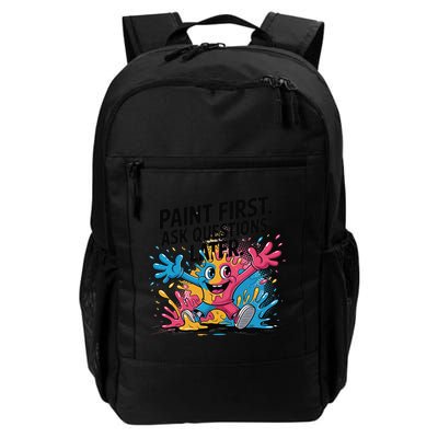 I Love To Finger Paint Funny Art Teacher Painting Artists Daily Commute Backpack