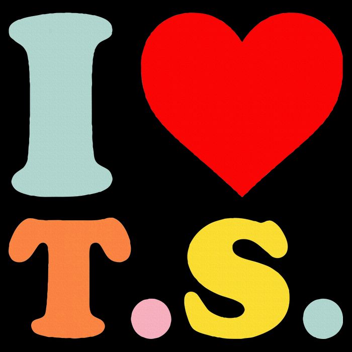 I Love T.S I Heart T.S Funny Cooling Performance Crew T-Shirt