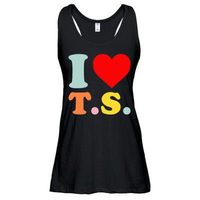 I Love T.S I Heart T.S Funny Ladies Essential Flowy Tank